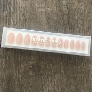 NEW STATIC NAILS NUDIST ALMOND SHAPE PRESS ON NAIL